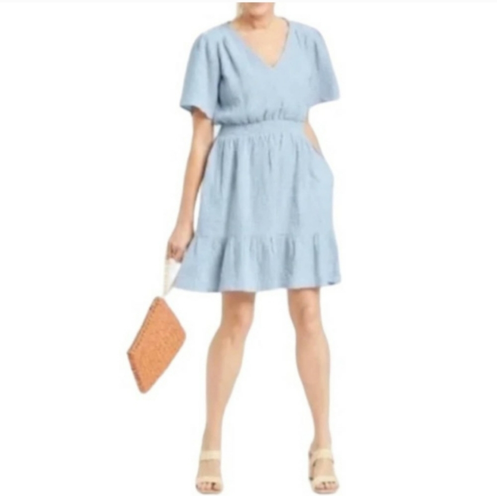 BNWT Knox Rose Gauze Cotton Flutter Sleeve Dress